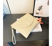 Straw Woven Shoulder Crossbody Bag Beach Clutch Handbag Casual Summer Handmade Envelope Bags for Women Totes Purse