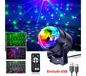 Luz De Escenario LED Disco Rotación DJ Bola Estroboscópica Control Remoto Sonido Magia Danza Coche RGB Regalo De Navidad Fiesta Club Mostrador Láser