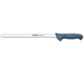 Cuchillo Jamonero Arcos Colour Prof 242600 de Acero Inoxidable Nitrum y Mango Ergonómico de Polipropileno de 30 Cm con Funda Display
