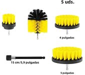 UNTIOR Electric Drill Brush Attachment Set Power Scrubber Brush Car Polisher Kitchen Bathroom Cleaning Tool Car Detailig Brushes