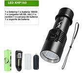 6500mAh Powerful XHP160 LED Diving Flashlight Professional Underwater Torch IPX8 Waterproof Lamp Diving Lantern With hand strap