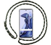 Funda Colgante Transparente para Xiaomi 11T 5G / 11T Pro 5G con Cordon Verde / Dorado