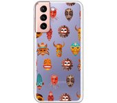 Funda compatible con Samsung Galaxy S21 - S30 (4G/5G) - Patron mascaras africanas