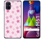 Tumundosmartphone Funda Gel Tpu para Samsung Galaxy M51 diseño Flores Dibujos