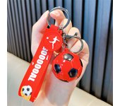 Football Keychain For Fan PVC Soft Glue Soccer Pendant Keychain Accessories Bag Decoration Qatar Cup Souvenirs Key Chain Gifts