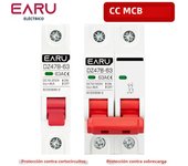 DC12V 24V 48V 36V DC MCB Battery Car Protector Mini Circuit Breaker DZ47 DC Positive And Negative Pole Rotection Switch Isolator