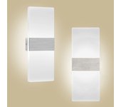 2X12 aplique D parece interior Dimmabl LE Mura Lámpara y AcryDiseñModern Decoració Luminari Mura Pou Salo Chambro Coului Sall D Bain Blan Froi -[Class énergétiqu +]