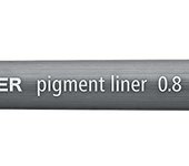 Staedtler pigment liner 308 rotulador calibrado - trazo 0.8mm - secado rapido - color negro (10 uds)