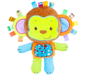 Baby Stuffed Animal Soft Toy Built-in Rattles Sensory Elephant Lion Plush Bell Toys for Sleep Plush Newborn Toddler Infant Gifts