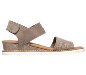 Skechers Bobs Desert Kiss Sandalias con cuña para mujer topo en textil 86251
