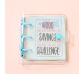 2 Styles 1 Piece/Pack PVC 3 Hole Mini Money Saving Challenge Flipchart Binder with Envelope Savings Storage Organizer Book