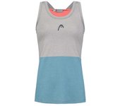Camiseta Head Tech Top Gris Azul Electrico Mujer