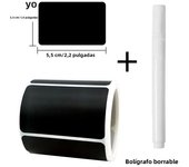 120Pcs/Roll 3 Styles Removable Blackboard Stickers With Erasable PenWaterproof Chalkboard Labels 1.4*2.2in for Home & Kitchen