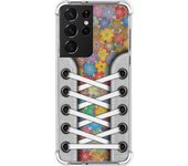 Tumundosmartphone Funda Silicona Antigolpes para Samsung Galaxy S21 Ultra 5G diseño Zapatillas 05 Dibujos