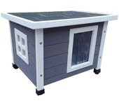 Casa para Gatos de Exterior 57x45x43 cm Cojín Gatos Mascota Color Gris,  Marrón, y mas