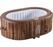 AREBOS In und Outdoor Whirlpool 2400W Piscina Wellness Masaje Ovalada 190x120 cm