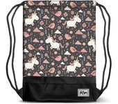 Bolsa Oh My Pop Gris Oscuro con Estampados y Cordones para Junior