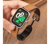 Leather Magnetic Buckle Strap For Xiaomi Band 9 Pro MI Band 8 Pro Bracelet For Redmi Watch 4 Smart Watch Replacement Wrist Band