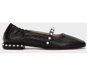Pedro Miralles Zapatos planos de piel en color negro modelo SANTILLANA en tonos Negros. Hecho a mano en España.