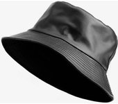 Kebedo Moda Sombrero de Pescador Piel Sintética Negro Talla Única Hombre Mujer