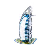 DAM. Puzle 3D de cartón del hotel Burj Al Arab situado en Dubai. 17 piezas. 13x12x22cm.