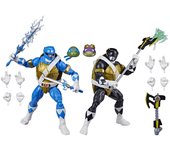 Pack Figuras Power Rangers X Teenage Mutant Ninja Turtles Morphed Donatello Negro y Morphed Leonardo Azul Articuladas 15 cms