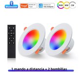 220V 10W Tuya Bluetooth LED Downlight Smart Life APP RF 2.4G Remote Group Control Ceiling Lamp RGB Dimmable Bedroom Living Room