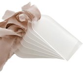 10 piezas de tarjetas de lugar en blanco de acrílico esmerilado para bodas, etiquetas de regalo con arco transparente, placa con nombre, gráfico de asientos, marca el lugar para la fiesta