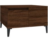 vidaXL Mesa de centro madera contrachapada 55x55x36,5 cm Blanco, Negro, Blanco brillante Mesita de Salón o Comedor o Auxiliar Mesa de Café Meuble Salón