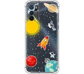 Funda Silicona Antigolpes para Oppo A16 / A16s diseño Espacio Dibujos