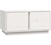 vidaXL Mesa de centro de madera maciza de pino 80x50x40 cm Natural, Blanco, Gris Mesita de Salón o Comedor o Auxiliar Mesa de Café Meuble Salón