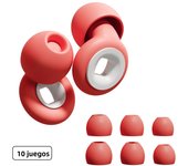 HUAK 1set Reusable Silicone Ear Plugs+ Extra Coverage, Perfect For, Swimming, sleeping, learning, Concert, Motorcyclists & More