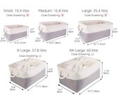 Cestas de almacenamiento plegables para organizar, organizadores de armario de ropa blanca, 38 x 28 x 24 cm