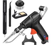 Herramientas de soldadura láser industrial con calentamiento interno, juego de pistola de soldar multifunción 2025, soldador automático con cable y calentamiento interno (negro