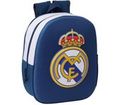 SAFTA  MOCHILA 3D GUARDERIA 33CM REAL MADRID MOCHILAS 3D REAL MADRID 10x27x33 Cms.