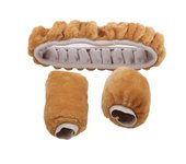 3pcs/Set Warm Faux Wool Steering Wheel Cover Fur Fluffy Thick Auto Car Steering Wheel Plush Cover Soft Wool Decoration Car