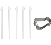 5Pcs Touch Stylus Tips Nibs With Metal Clip For Samsung Galaxy Note 20 10 Tab S6 Lite T860 T865 S7 / S8 Series S Pen Accessories