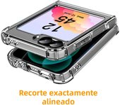 For Samsung Galaxy Z Flip 6 Airbag Transparent Case Z Flip 6 5 4 3 Acrylic PC Back Soft TPU Bumper for Galaxy ZFlip6 Armor Cover
