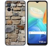 Funda Silicona para Vivo Y55 5G diseño Ladrillo 03 Dibujos