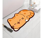 Cartoon Shaped Diatomaceous Earth Mud Quick Drying Floor Mat, Bathroom Absorbent Carpet, Animal Shaped Door Mat, Rubber Anti SLI