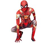 Golden Iron Spider-man Tights Jumpsuit Set For Adult Kids Halloween Costume