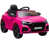 HOMCOM Coche Eléctrico Infantil +3 Años Licencia Audi RS Q8 con Batería 6V 2 Motores Mando a Distancia Música MP3 Bocina y Luces Velocidad Máx. 3km/h 101x62x51 cm Rosa/Negro