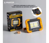 Portable Super Bright Spotlight 4 COB 3000LM Flashlight Solar Work Lamp Outdoor Camping Emergency Floodlight With Solar Panel