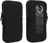 Cell Phone Pouch For iphone Samsung Motorola Xiaomi Huawei Smartphone Stretch Material Zipper Sleeve Hanging Waist bag Universal