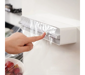 Wall Cling Film Dispenser Wrap Cutter Aluminum Film Foil Dispenser Wall Magnetic Stretch Roll Paper Shelf Kitchen Storage Tool