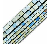 JHNBY Blue,Gold Color,Purple Square Shape Hematite 2/3/4/6MM Natural Stone Spacer Loose Beads For Jewelry Making DIY Accessories