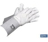 Guante vacuno c/manguito 13cms t-10   caja 6 unid.