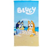 SUN & SURF Toalla de playa Infantil BLUEY Licencia Original, Microfibra Rizo, Suave y Absorbente, Ideal para Piscina, Playa o Campo