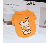 Autumn and winter pet clothes cute little dog cartoon round neck hoodie with plush super cute cat dog universal clothes