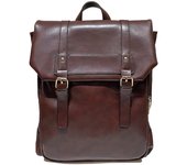 Mochila de PU para mujer, cartera de moda para mujer, bolso retro informal de estilo universitario, mochila de viaje, bolso grande marrón